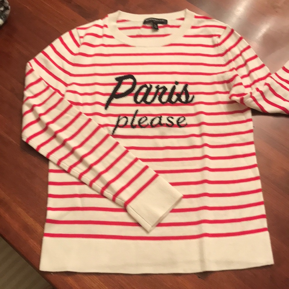 Striped graphic sweater